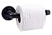 Rustic Industrial Pipe Toilet Paper Holder by Pipe Decor | Heavy Duty DIY Style, Wall Mounted Kit, Modern Chic Electroplated Black Iron Finish, Commercial Grade Metal, Slide TP Roller, Oil + Rust Free