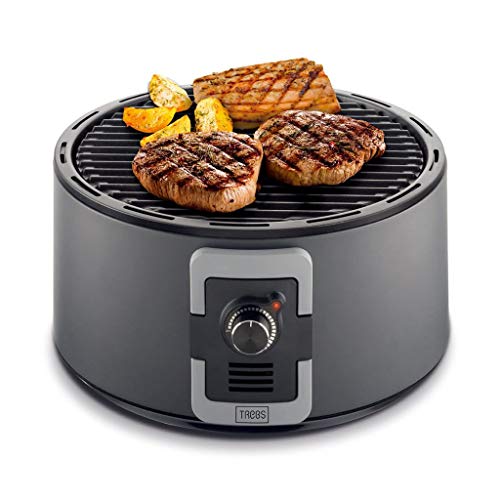 Trebs Portable Charcoal Barbecue BBQ Grill Cooking Camping 35 cm Black 99335