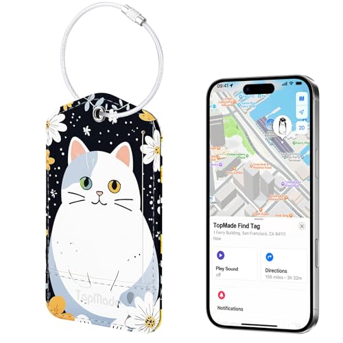 Image of TopMade Luggage Tags, Works with Apple Find My, Smart Suitcase Tag Tracker