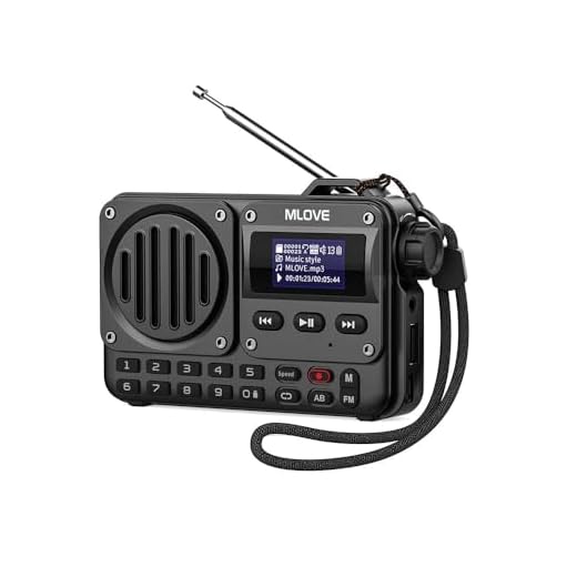 MLOVE BV800 Haut-Parleur Bluetooth Portable avec Radio FM, écran LCD, Prend en Charge la Lecture Via BT 5.0, AUX-in, clé USB et Carte TF pour Profiter de la Musique en déplacement