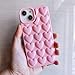 DMaos Compatible with iPhone 14 Pro Max Case for Women, 3D Pop Bubble Heart Kawaii Gel Cover, Cute Girly for iPhone14 Pro Max 6.7 inch - Baby Pink