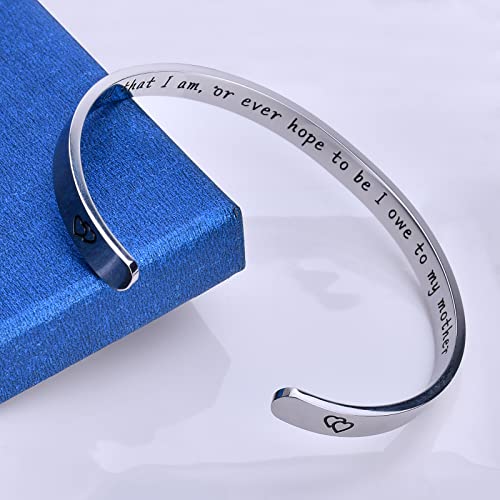 Mom Gifts For Women Cuff Bracelets,Gifts For Mom From Daughter Son,Mother's Day Gifts For Best Mom,Mothers Day Gifts For Mom,Unique Funny Gifts Jewelry Bracelet Cuff Bangle For Mothers Day/Birthday #TOP4