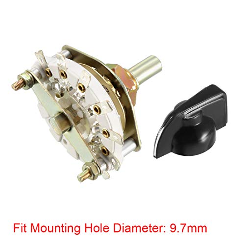 Uxcell 1P6T 1 Pole 6 Position 1 Deck Band Channel Rotary Switch Selector With Plastic Knob #TOP2