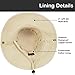 Phaiy Bucket Hat Wide Brim UV Protection Sun Hat Boonie Hats Fishing Hiking Safari Outdoor Hats for Men and Women Beige