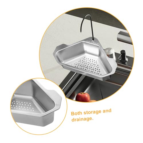 Colador Triangular de Acero Inoxidable para Fregadero miniatura 3