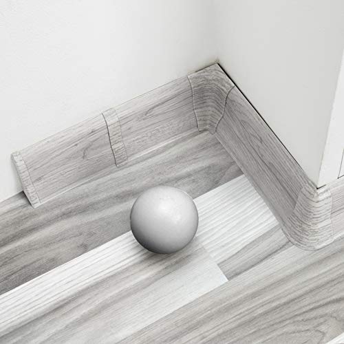 DQ-PP Außenecke 62mm PVC Eiche Chillout Laminatleisten Fussleisten aus Kunststoff PVC Dekore