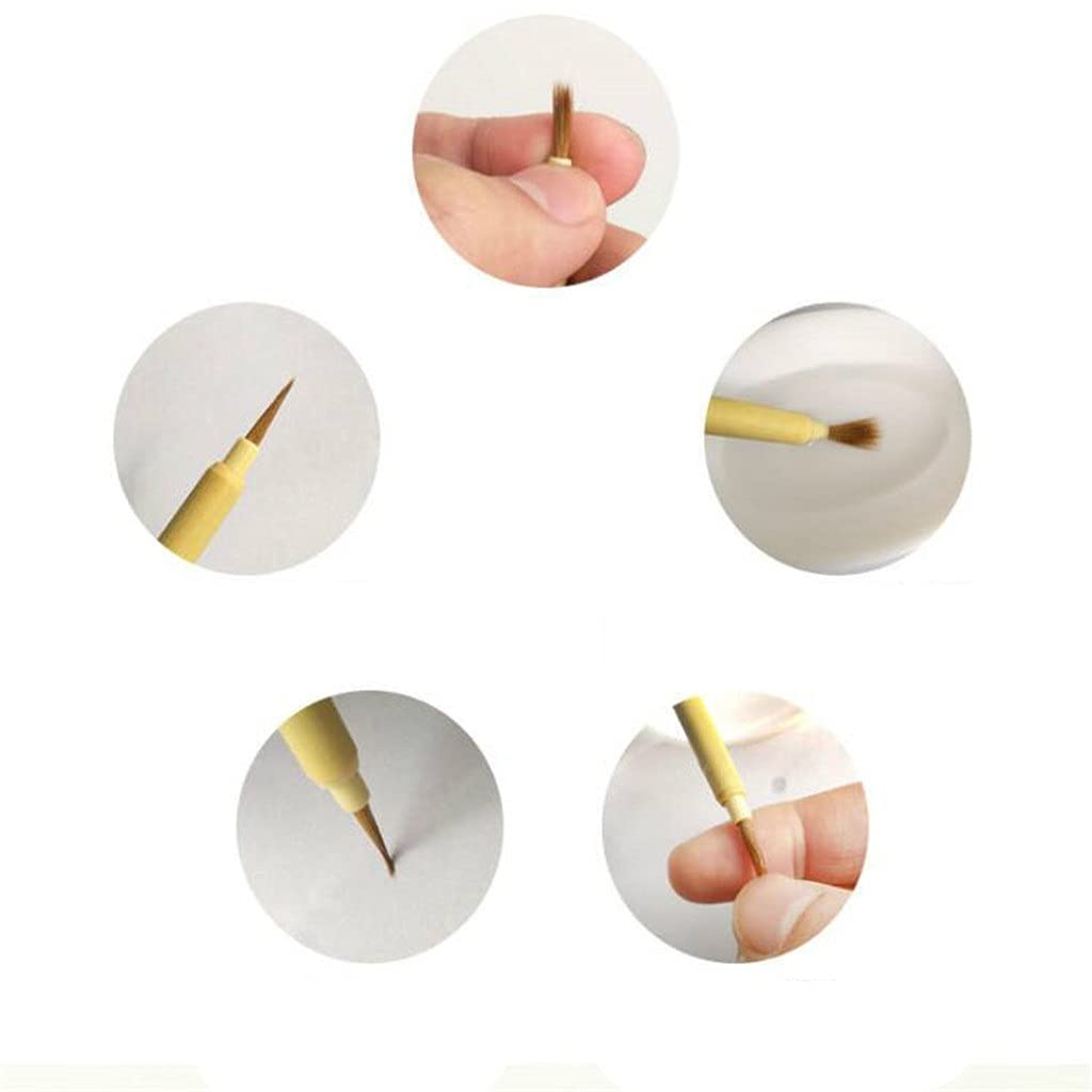 pièces Chinois Naturel Bambou Calligraphie Stylo Brosse Paysage Aquarelle Contour brosses Script régulier écriture Brosse