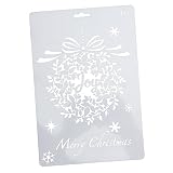 SEWACC 6 Piezas Blanco Accesorios De Dibujo A Mano Plantilla Hueca Plantilla De Spray Regla De Encaje Plantilla De Navidad B5 Álbum De Bricolaje Regla De Encaje Plantilla De Pintura De