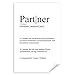 Produktbild Postereck - 3704 - Partner, Definition Spruch Schrift Wörterbuch - Spruch Schrift Wandposter Fotoposter Bilder Wandbild Wandbilder - Poster - DIN A4-21,0 cm x 29,7 cm