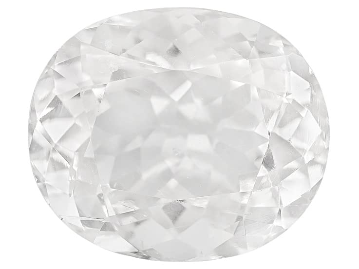 Zircon blanc de 5,25 ratti avec coupe ovale de qualité excellente