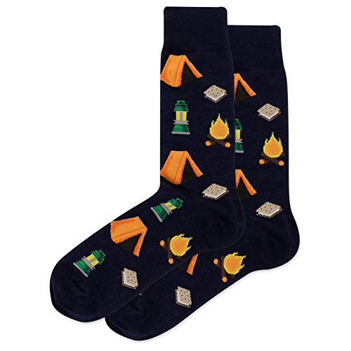 Hot Sox Camping Socks, Navy, 1 Pair, Men Shoe 6-12.5