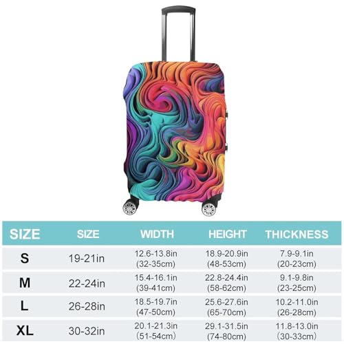 Colorful Thing Elastic Luggage Cover Suitcase Protector for 19-32 Inch Suitcases | Universal Stretchable Travel Bag Cover | Anti-Scratch, Washable with Zipper Closure XL2