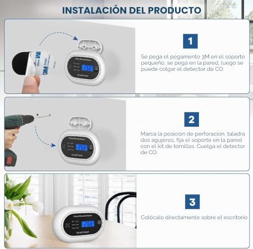Evita riesgos de gas con el detector de monóxido de carbono XINDUM EN 50291 6