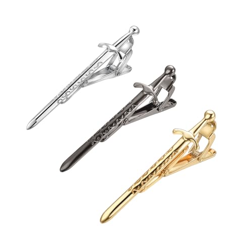 Image of Yoursfs Vintage Scottish Sword Tie Clips for Men Personalised Tie Clips Funny Sword Tie Bars Unique Cool Tie Pin for Men's Jewelry Gift