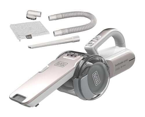 Black & Decker 18V Cordless Handheld Pivot Vacuum Cleaner With 1.5Ah Li-Ion Battery, 27.5 AW Suction Power, 440ml Bowl Capacity And Triple Filteration With 200° Rotation PV1820LRGP-GB 2 Years Warranty