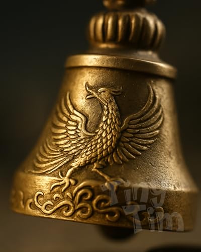 Image of Tiny Tim Guardian Bell with Evil Eye Charm - Protective Motorcycle & Car Accessory - Tibetan-Inspired Design - Wards Off Negative Energy - Ideal Gift for Bikers & Travelers