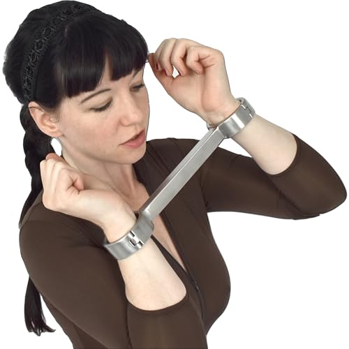 Barre d'écartement en métal lourd pour bondage BDSM haut de gamme verrouillable