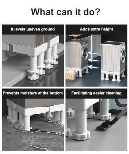Iremmo SJY28 Mini Fridge Stand Washing Machine Pedestal Height 7 Inch-8.2 Inch Adjustable Washer And Dryer Stand thumb #2