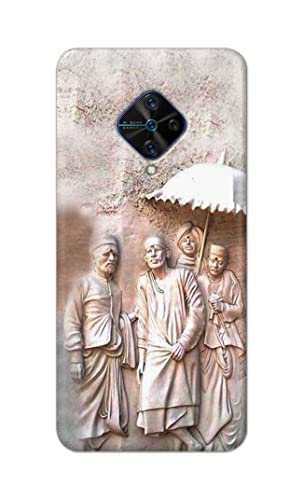 Image of Printed Hard Back Cover Case for Vivo S1 Pro Back Cover (Sai Baba) -1803