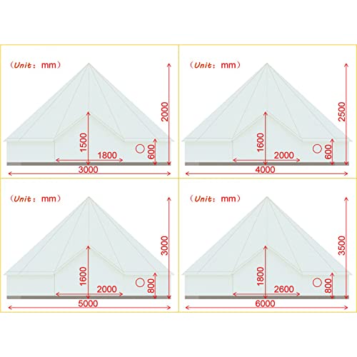 Carpa campamento VICIYOO de algodón impermeable 4 estaciones miniatura 7