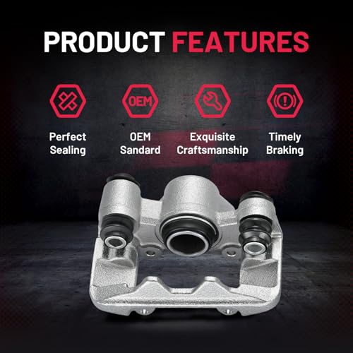 Image of BDFHYK 19-2971 19-2970 Rear Disc Brake Caliper Assembly Compatible with Toyota RAV4 2004-2005 2.4L L4, GAS 2pcs