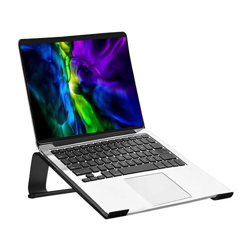 Image of URBAN KINGS Laptop Stand for Desk,Aluminium Adjustable Laptop Riser for Laptops MacBook Pro and Air 13 inch 14 inch 15.6 inch 17 inch, Desktop Ergonomic Foldable Portable Air Vantilated Computer & Notebook Stand