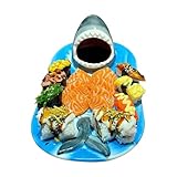 Haifischförmige Sushi-Teller aus Keramik – langlebige handbemalte Konstruktion, lustiges Haikopfform-Design, vielseitiger Teller für Snacks und, Serviertablett