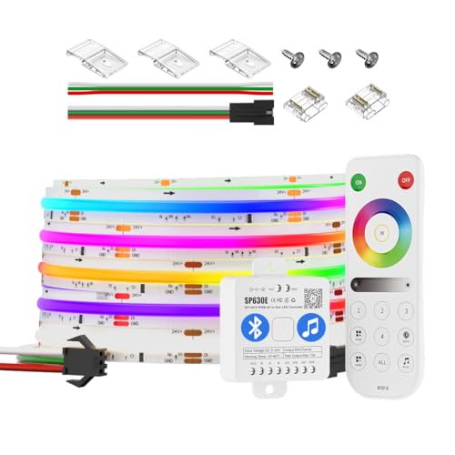 Tira LED RGB flexible 16.4FT 720LED/m 24V con control remoto miniatura 1
