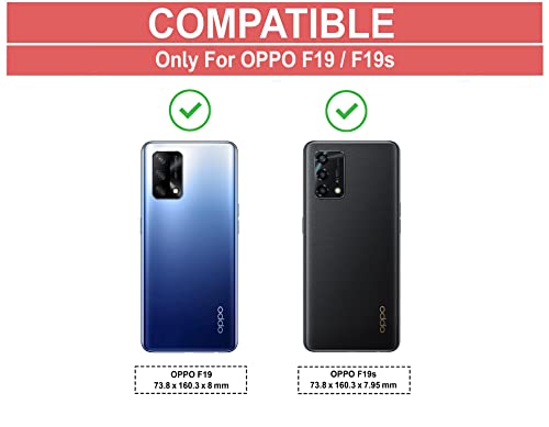 Image of Zapcase Back Case Cover for Oppo F19 / Oppo F19s | Compatible for Oppo F19 / Oppo F19s Back Case Cover | Clear Casewith Camera Protection | (TPU + PC | Matte Black)