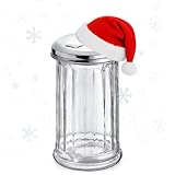 12 Oz Sugar Container with Pour Spout – Glass Sugar Dispenser with Stainless Steel Flip Lid, Durable & Classic Style Jar for Coffee Bar, Kitchen or Cafe – Suitable for Cinnamon & Seasoning Storage