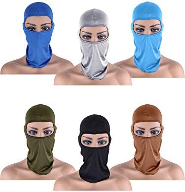 6 Pcs Ski Mask Full Face Cover Balaclava Summer Face Covering Ice Silk UV Protection for Men Outdoor Cycling Running Hood(Multiple Color) - Image 7
