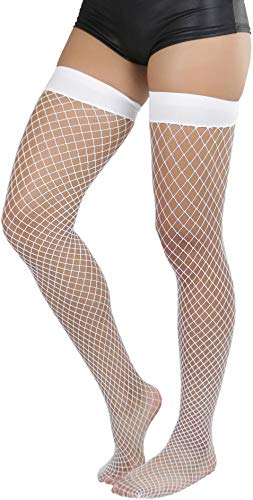 Image of ToBeInStyle Womens Versitile and Stylish Every-day Fishnet Thigh Highs