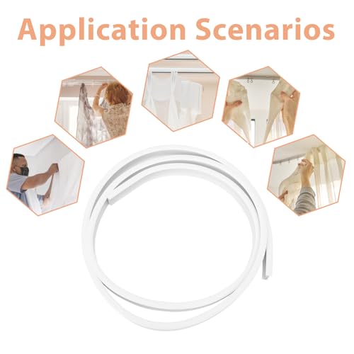 Riel flexible de 2 metros para cortinas curvas en espacios difíciles 4