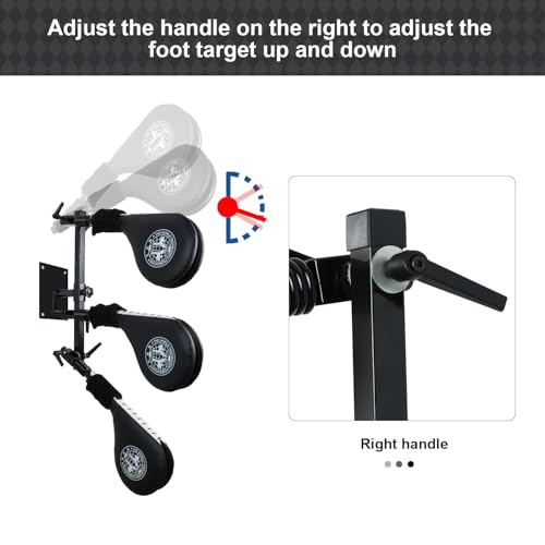 Taekwondo Kick Pad Target, SYNTECSO 3 Pack Kicking Pads with Wall Mounted Bracket Hands-Free Striking Pads for Tae Kwon Do Karate Kickboxing and Martial Arts Training