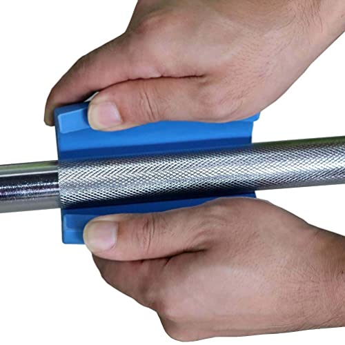 Iadumo Bar Grips For Weightlifting,Thick Barbell Bar Grips,Gym Grips,Pull Up Bar, Rope Grips,Dumbbell Grips Arm Blaster Adapter For Powerlifting Rack Ergonomic (Blue) #TOP2