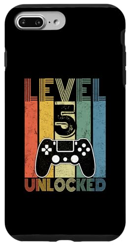 iPhone 7 Plus/8 Plus Level 5 Unlocked Funny Video Gamer Kids 5th Birthday Gifts Case