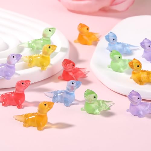 WEWAYSMILE 120pcs Luminous Mini Resin Animals, Tiny Resin Animals Glow in The Dark, Mini Panda Resin Animals - Image 4