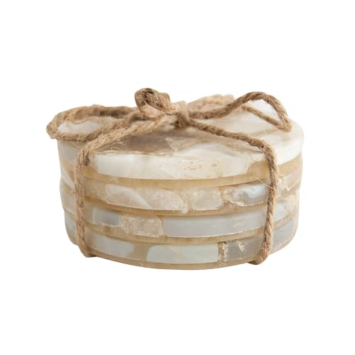 Creative Co-Op Round Agate Coasters, Multicolor, Set of 4 by Creative Co-Op - Image 7