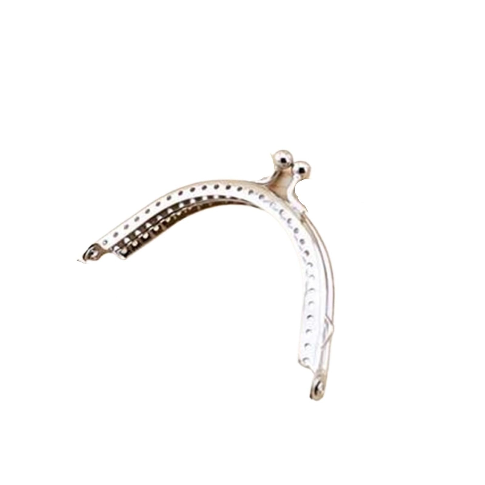 Accessoires faire soi-même sac à main : cadre argent 8.5cm fermoir baiser