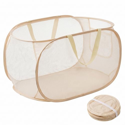 Paniers À Linge Pliable, Corbeille À Linge Sale Avec Poignées, Pop Up En Panier Rangement Linge Grand Capacité, Panier A Linge...