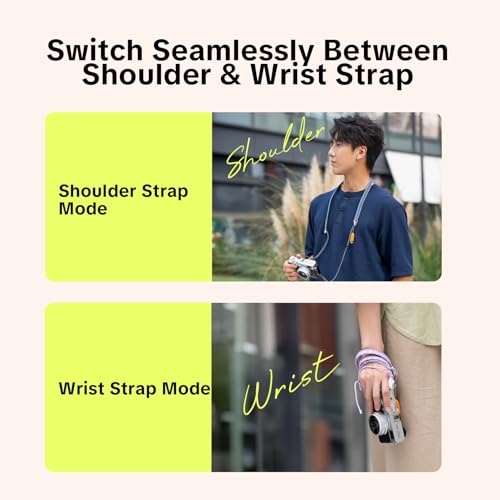 Image of PGYTECH Camera Shoulder Strap Slim Trendy Style, Quick Release Braided Rope Camera Strap Holds 66.1lb, Adjustable Neck Straps for Compact Camera /Mirrorless /Phone for Young Photographers, Mystic Blue
