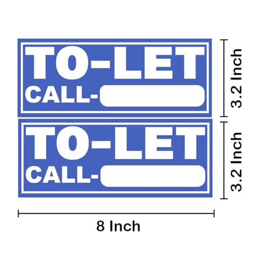 Image of To-Let Call Sign Board sun Board For, Empty House, Empaty Home, Building 8x3.2 Inches 2Pcs