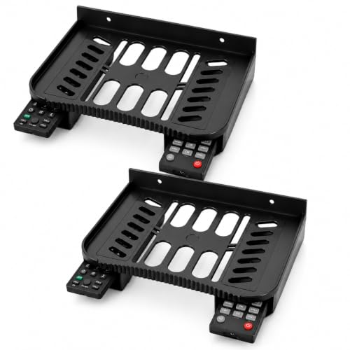 Image of Set Top Box Stand Wall Mount Shelf for WiFi Router, DTH Setup Box Holder, Remote Organizer Rack, Plastic Wall Shelf for TV Accessories, Router, CCTV DVR & Gaming Accessories (Pack of 2)