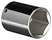 Martin B632 1" Type II Opening 3/8" Square Drive Socket, 6 Points Standard, 1-5/8" Overall Length, Chrome Finish