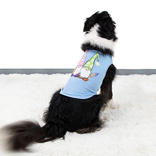 Spring Summer Puppy Dog Shirts - Doggie T-Shirts Apparel Crewneck Pets Vest Soft And Breathable Dogs Clothing 2-Pack(Medium,Pink+Blue) #TOP3