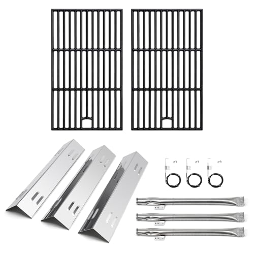 Adviace Advice Grill Replacement Parts for Dyna Glo DGB390SNP-D DGB390BNP-D, 104-13002 Grill Cooking Grate & 104-13003 Heat Tent & Burner and Igniter for Dyna Glo 3 Burner DGB390SNP-D Gas Grill by Adviace - Used condition - US$75.21