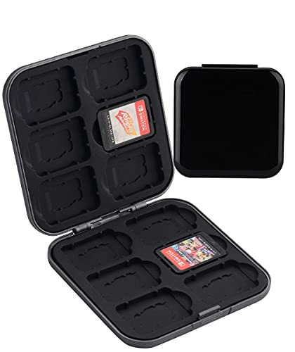 UYIYE Switch Games Case, Game Card Storage Case Dust Proof Switch Lite Game Card Storage Case 12 + Micro SD Card 12