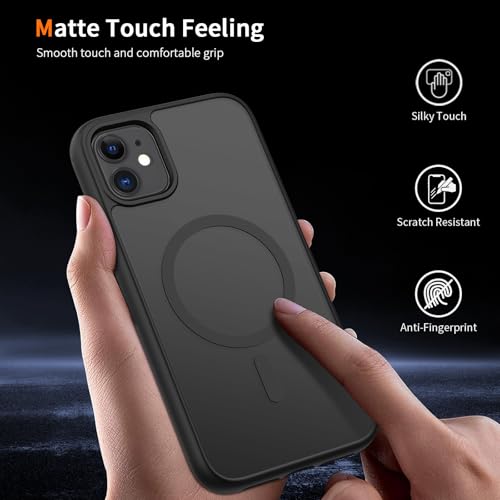 Coque magnétique pour iPhone 11 translucide mate et résistante aux chocs