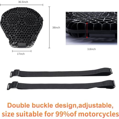Cojín de gel para moto CFMOTO 800 MT con funda transpirable de panal 7
