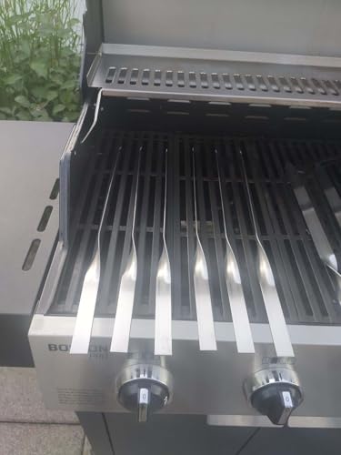 6 Adana Kebab Grillspieße aus Edelstahl - 90 Grad gedreht - Stärke 2mm Länge 40cm Breite 2cm Fleischspieße mit Tasche - Optimal für Gasgrills und Backofen - Lula Lulu Tschelo Köfte